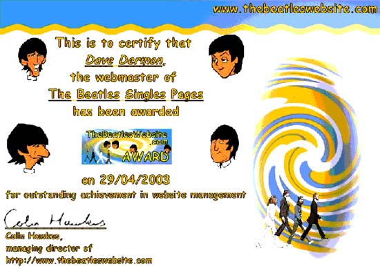 thebeatleswebsiteaward